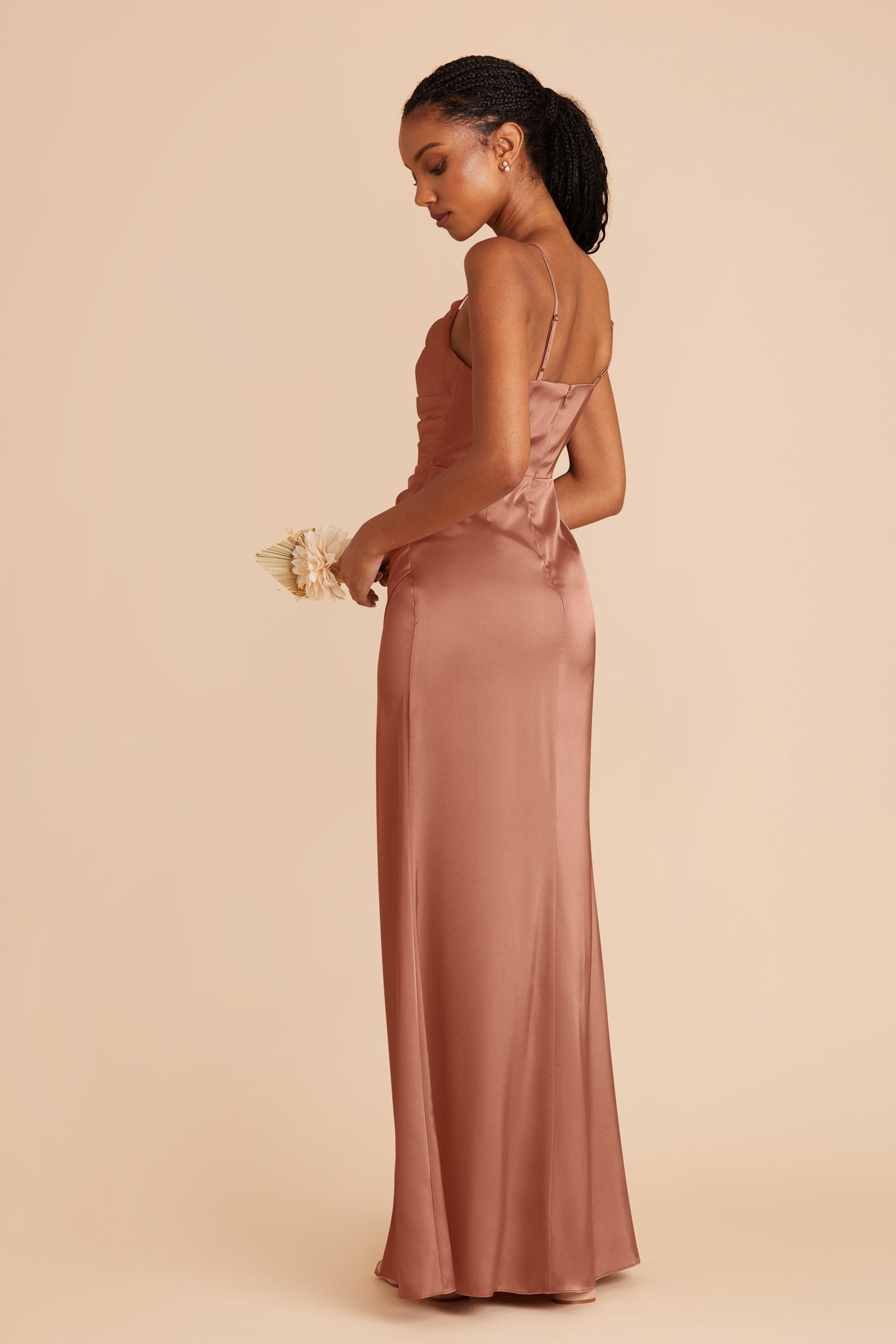 Desert Rose Lydia Matte Satin Dress by Birdy Grey