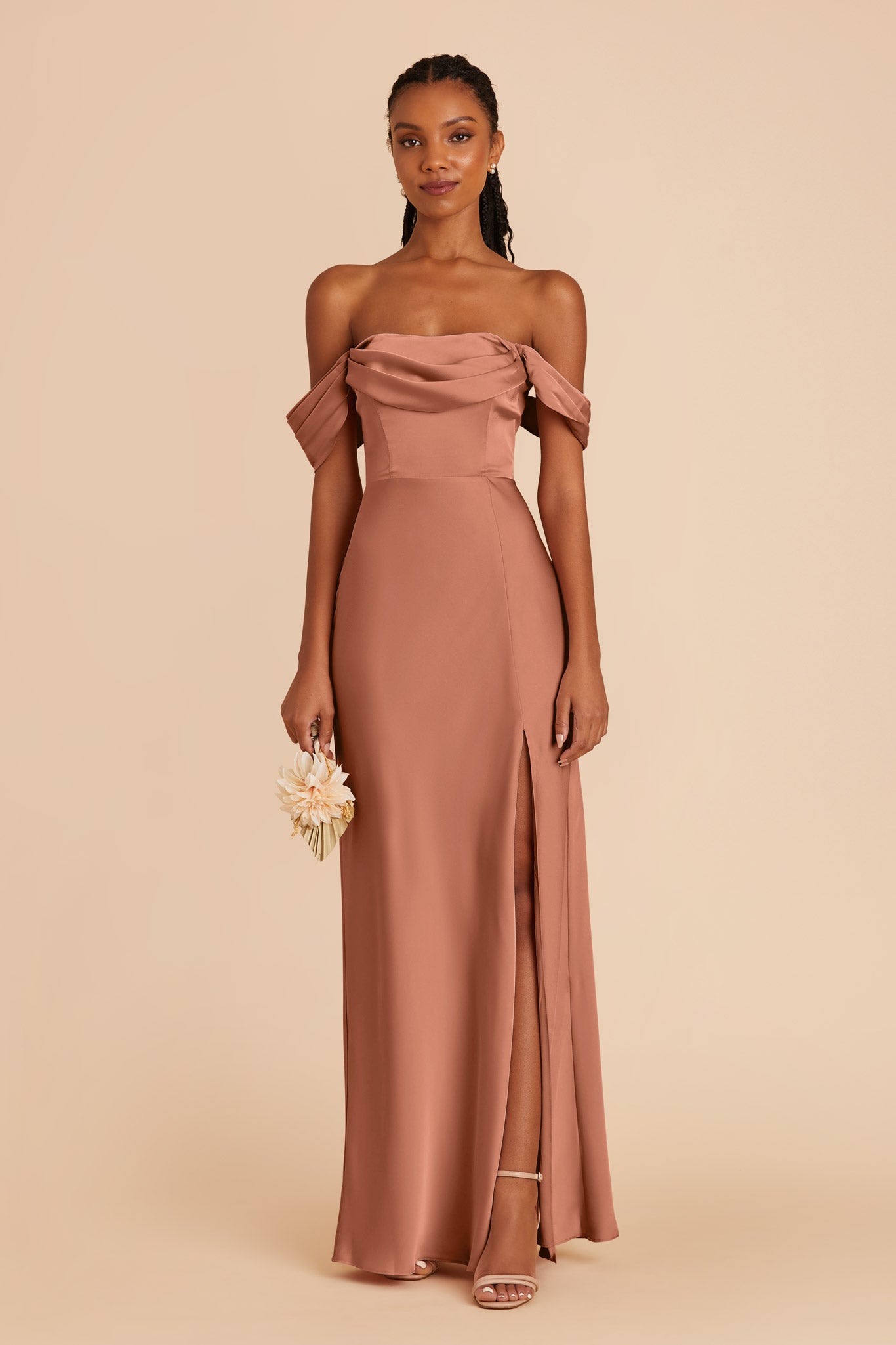 Desert Rose Mia Matte Satin Dress by Birdy Grey