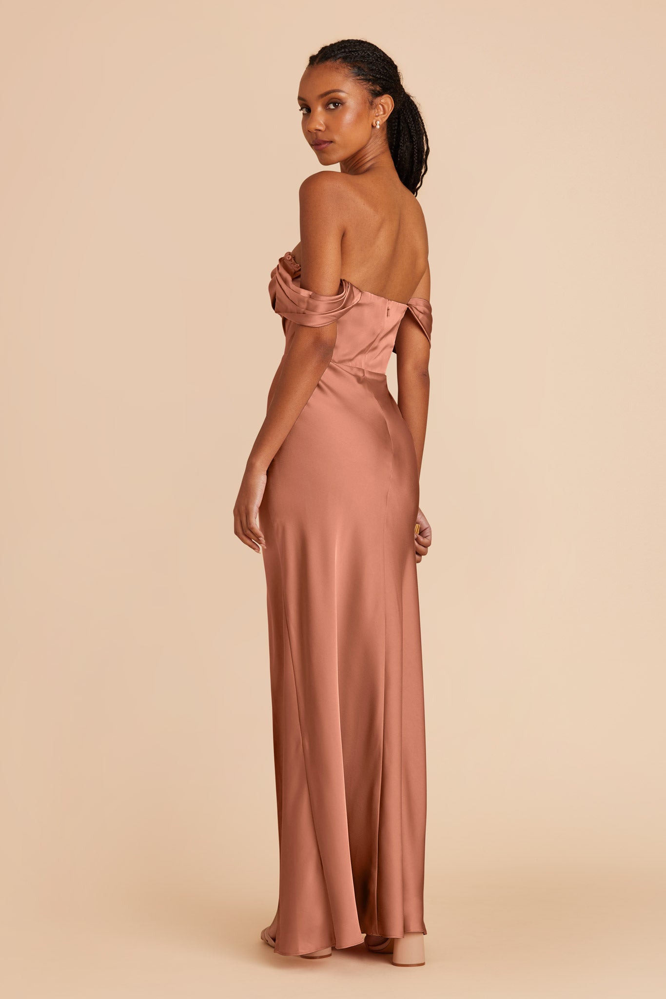 Desert Rose Mia Matte Satin Dress by Birdy Grey