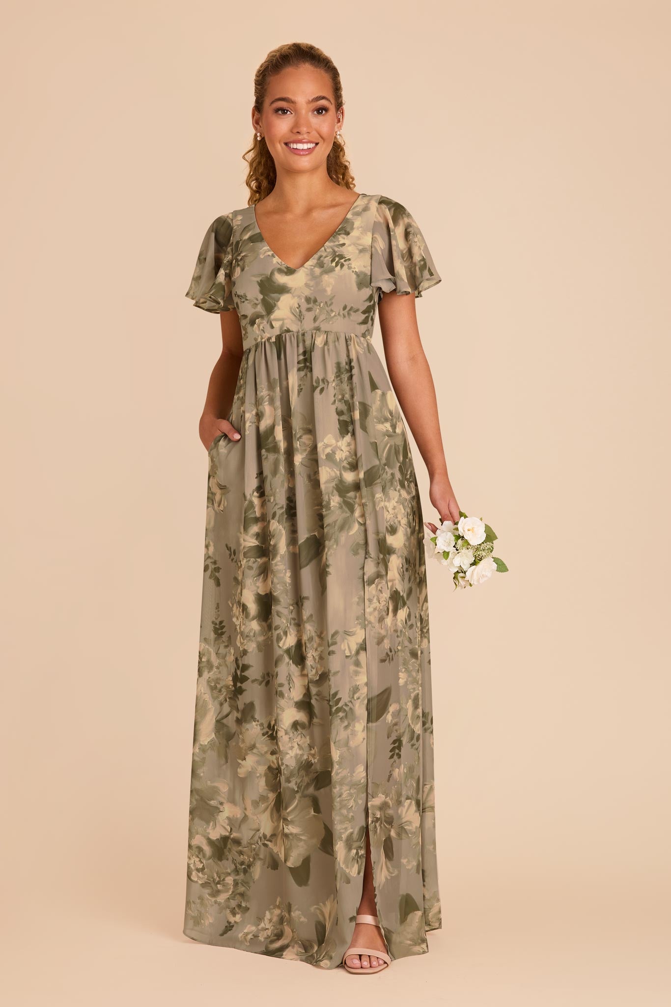 Doe Painted Botanics Hannah Empire Dress by Birdy Grey