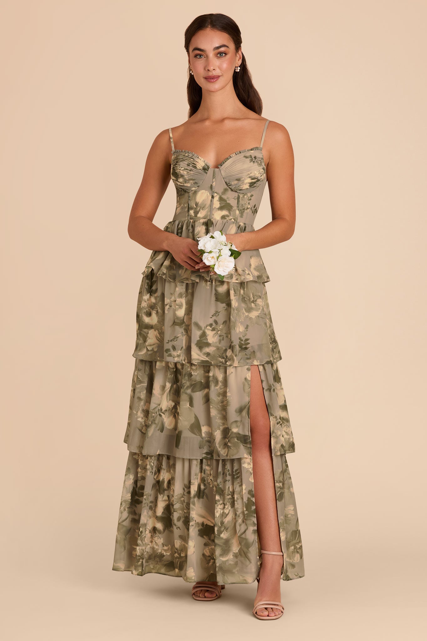 Doe Painted Botanics Lola Chiffon Dress by Birdy Grey