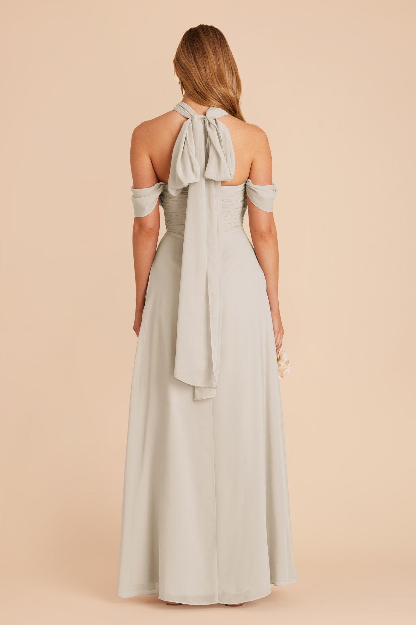 Dove Gray Cara Chiffon Dress by Birdy Grey