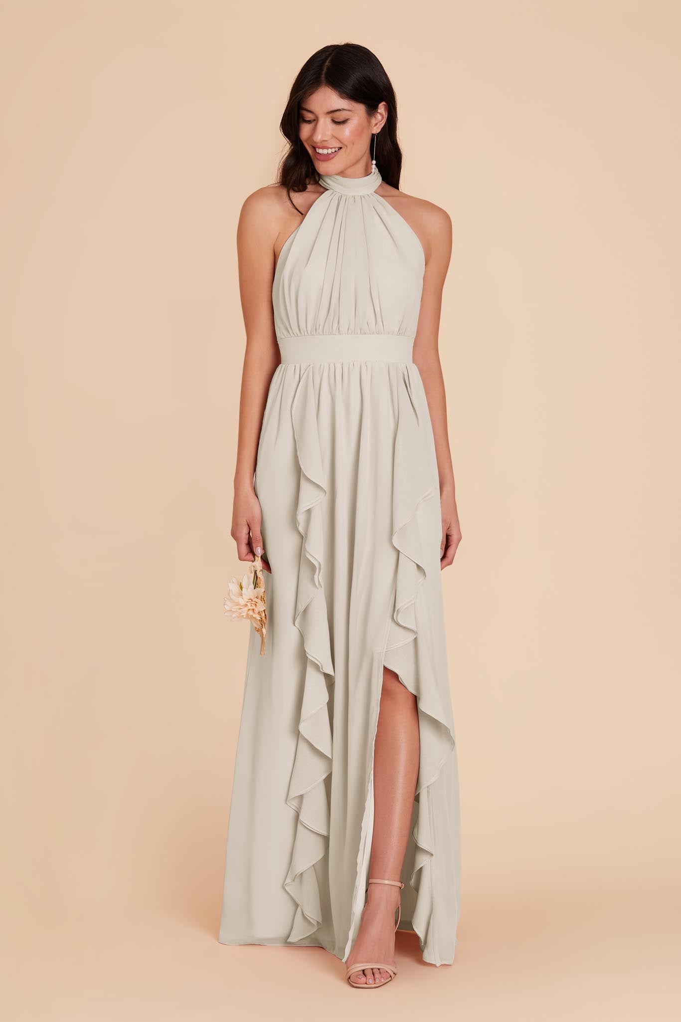 Dove Gray Joyce Chiffon Dress by Birdy Grey