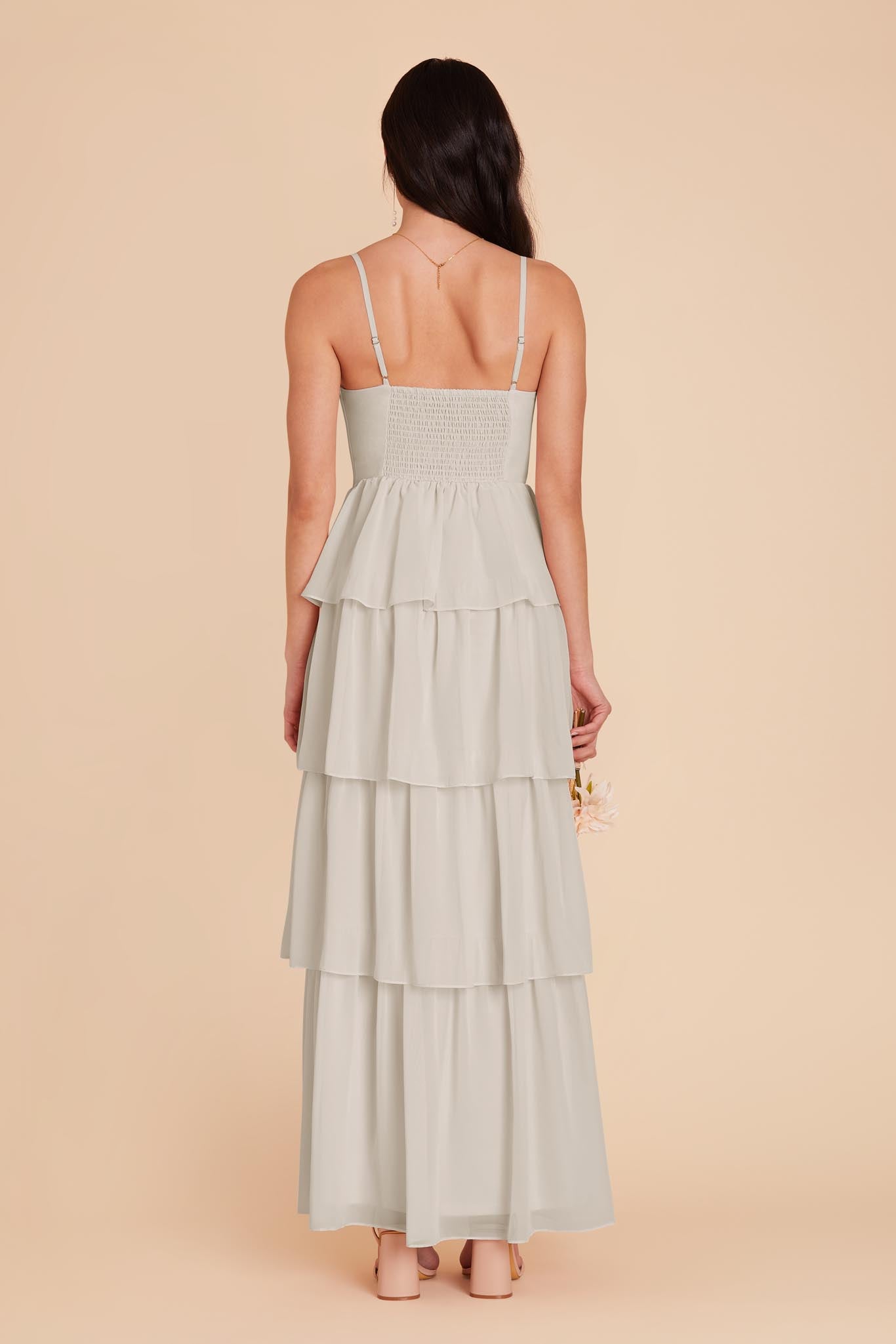 Dove Gray Lola Chiffon Dress by Birdy Grey