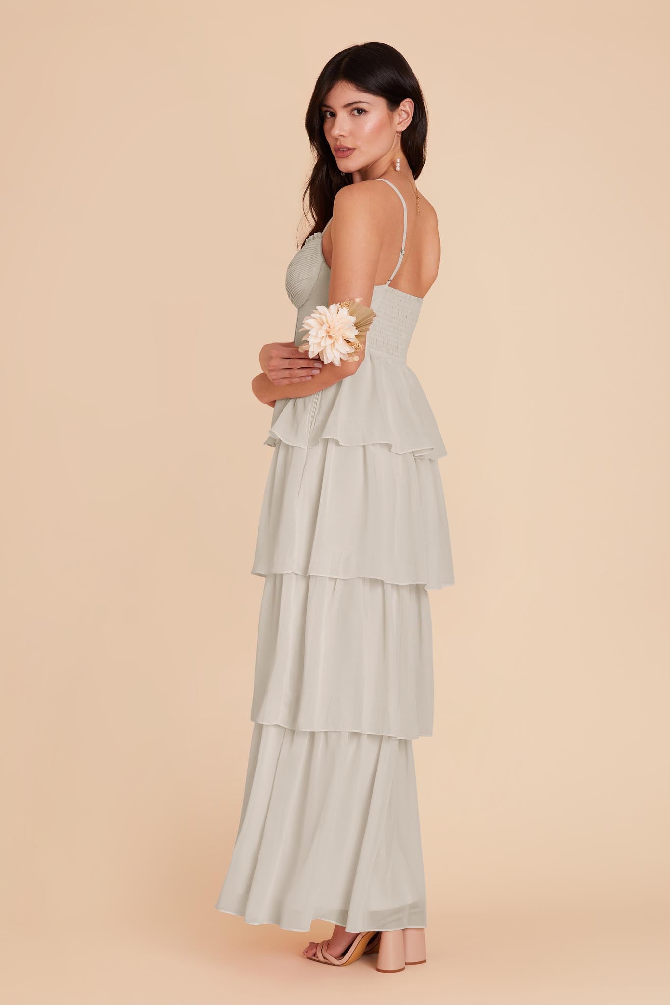 Dove Gray Lola Chiffon Dress by Birdy Grey