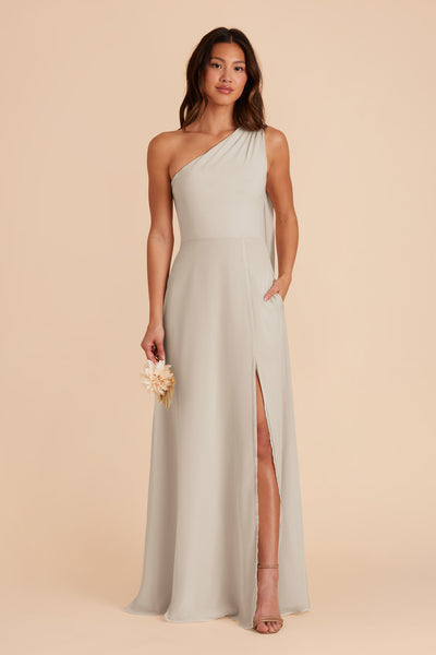 Dove Gray Melissa Chiffon Dress by Birdy Grey