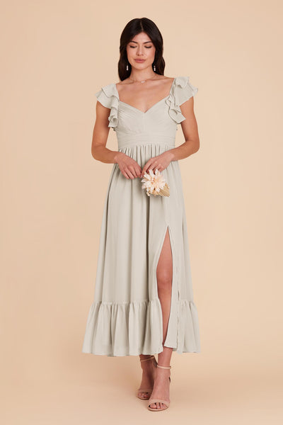 Dove Gray Michelle Chiffon Dress by Birdy Grey