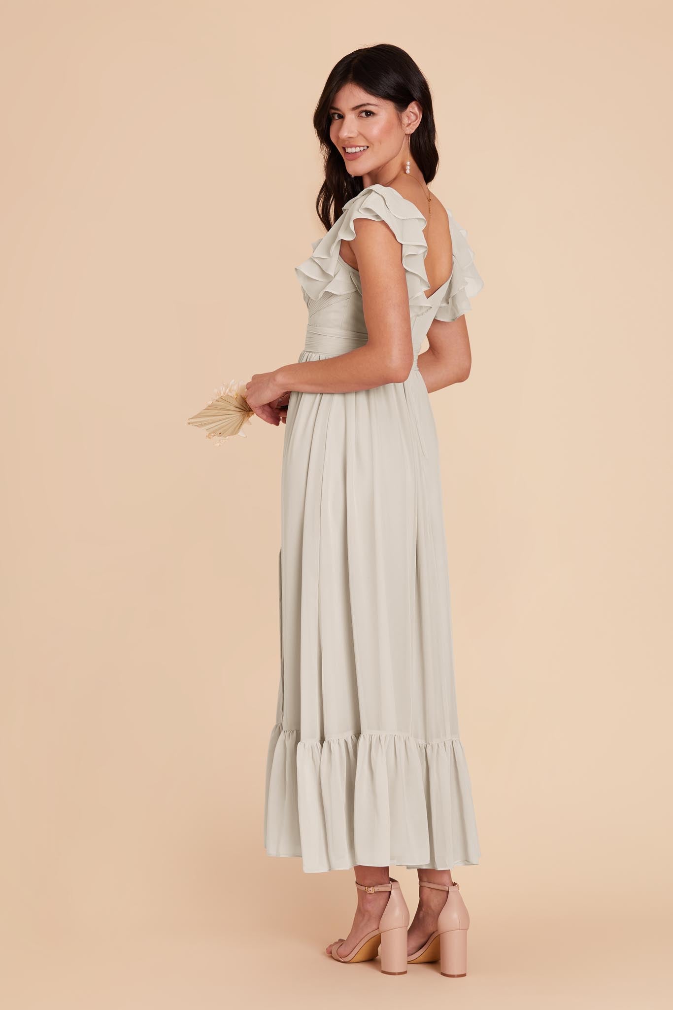 Dove Gray Michelle Chiffon Dress by Birdy Grey