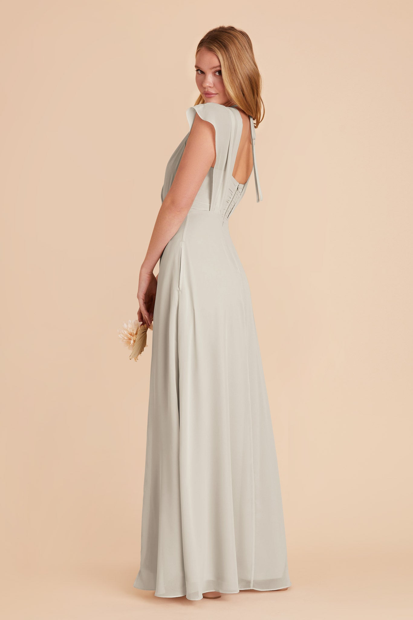 Cowl Neck Chiffon Dress