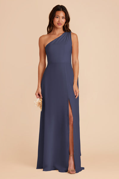 Dusk Blue Melissa Chiffon Dress by Birdy Grey