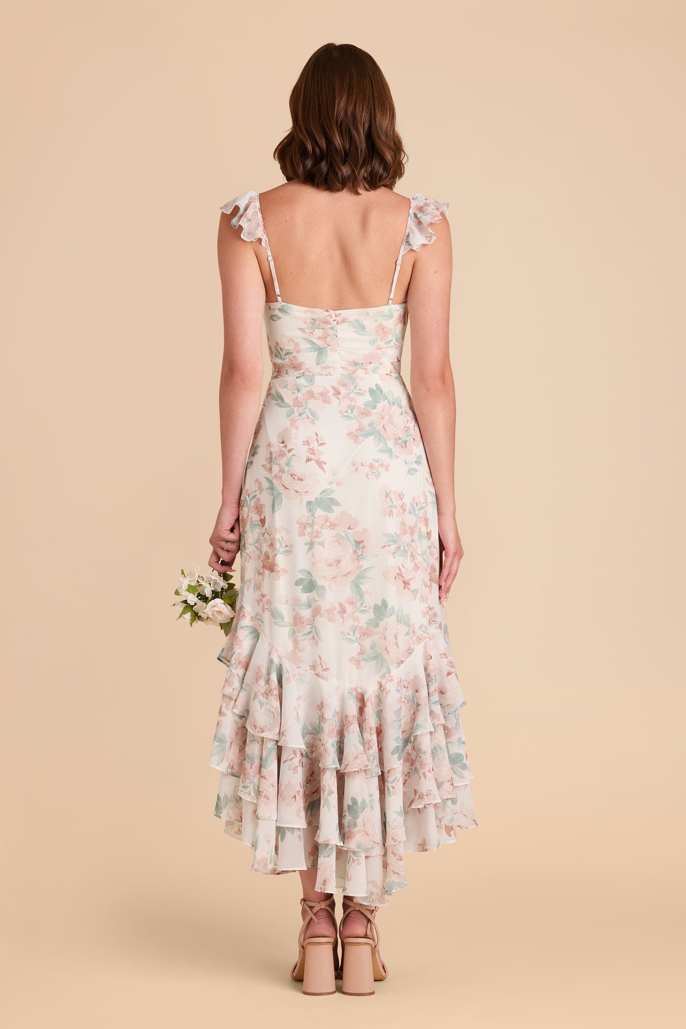 Ginny Dusty Apricot Peonies Chiffon Bridesmaid Dress | Page | Birdy Grey