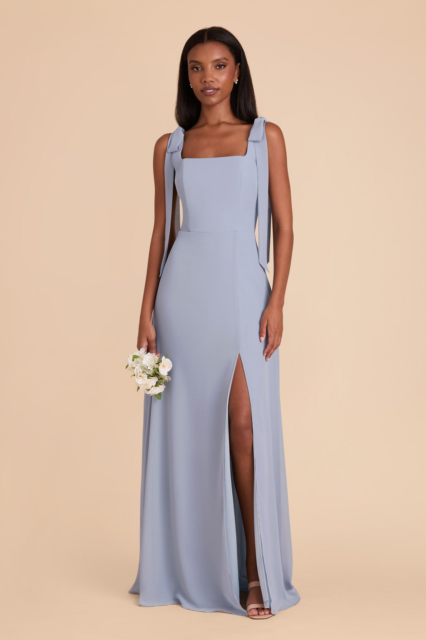 Dusty Blue Alex Convertible Chiffon Dress by birdy Grey