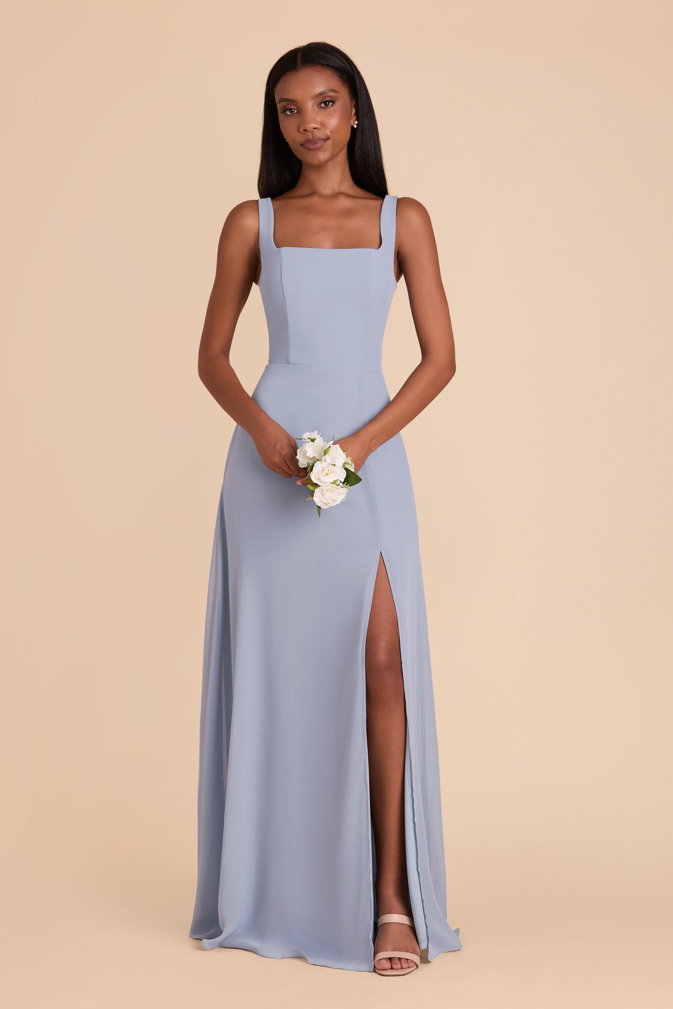 Dusty Blue Alex Convertible Chiffon Dress by birdy Grey