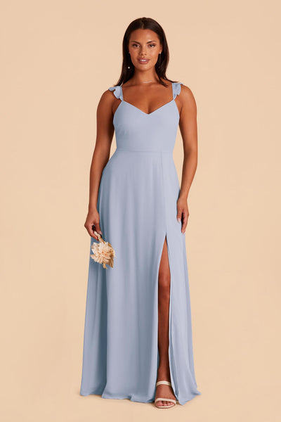 Dusty Blue Doris Chiffon Dress by Birdy Grey