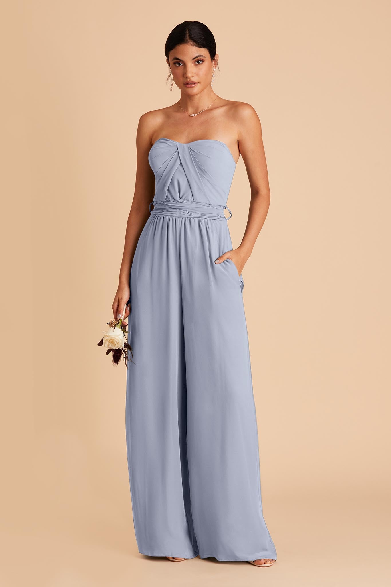 Dusty Blue Bridesmaid Dress Infinity Dress Periwinkle Convertible