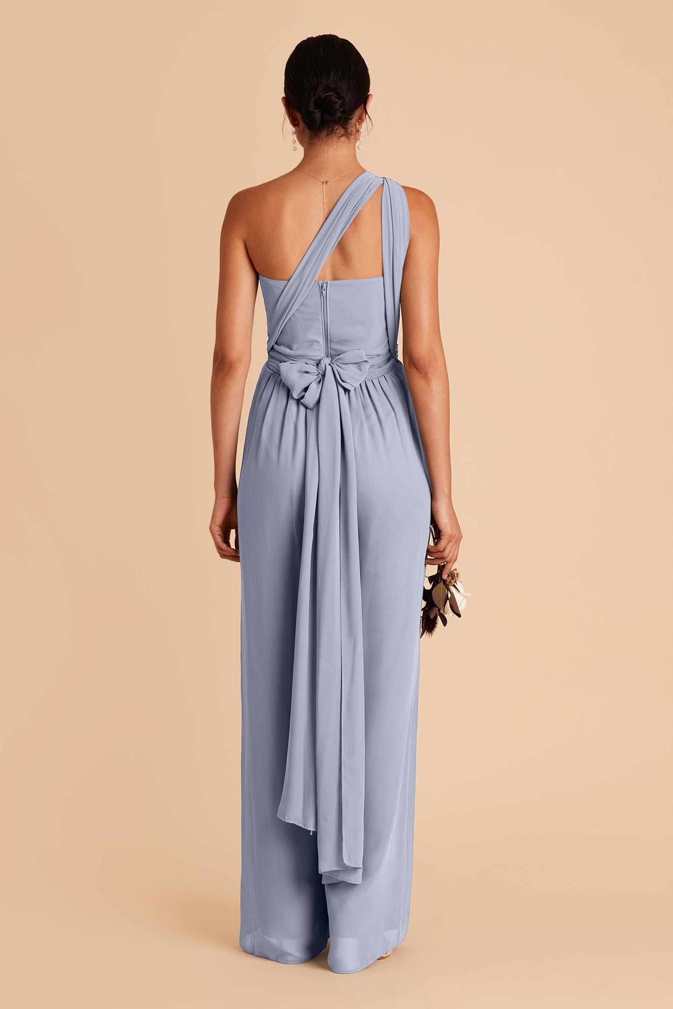 Dusty blue 2025 bridesmaid jumpsuit