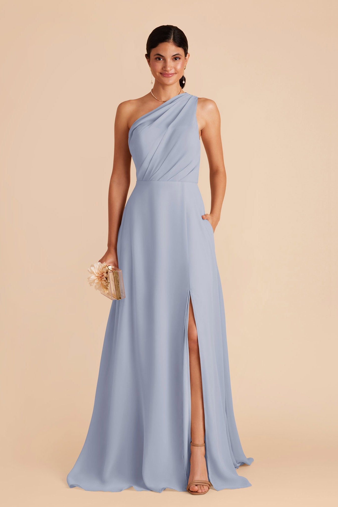 Dusty Blue Kira Dress by Birdy Grey