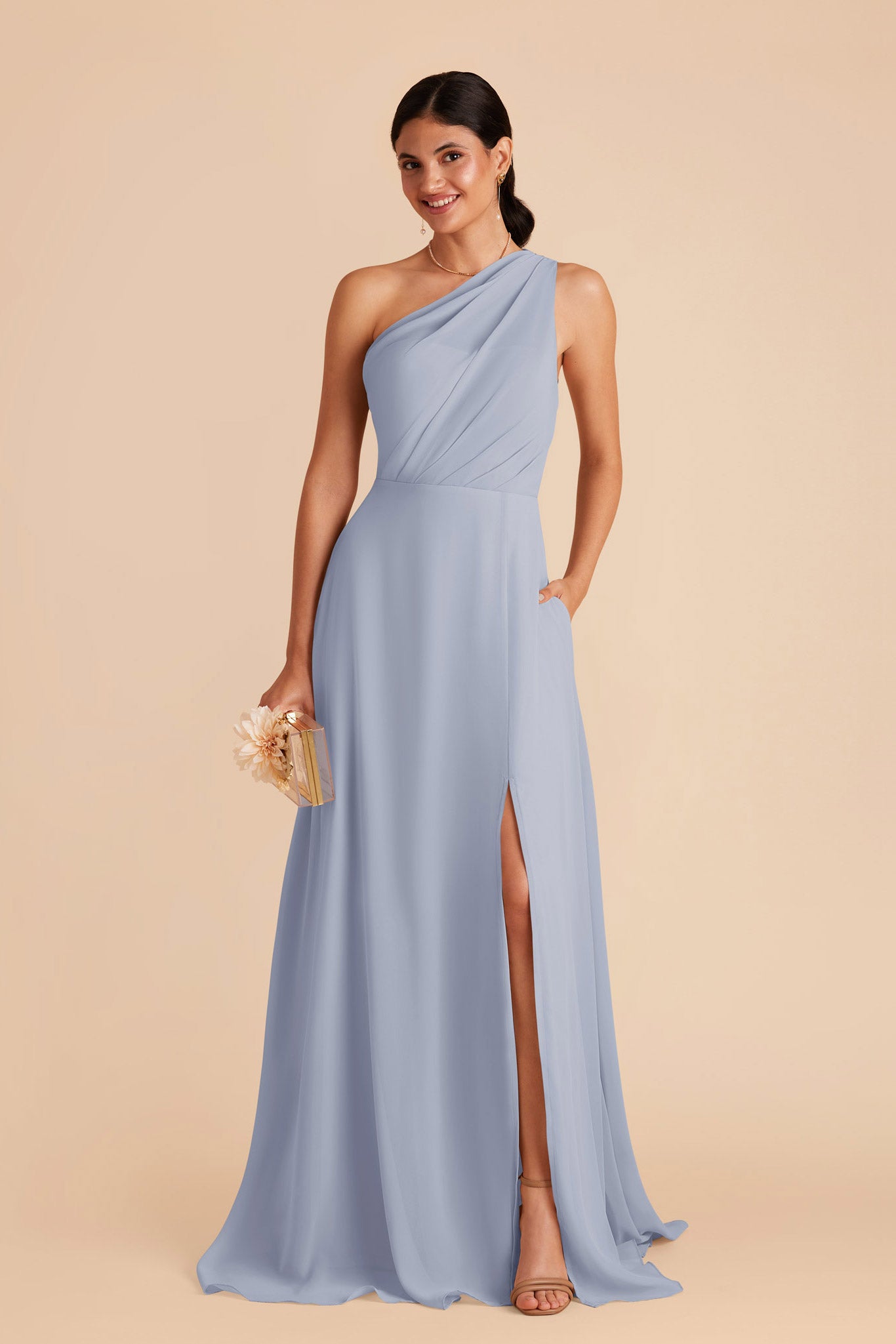 Dusty Blue Kira Dress by Birdy Grey