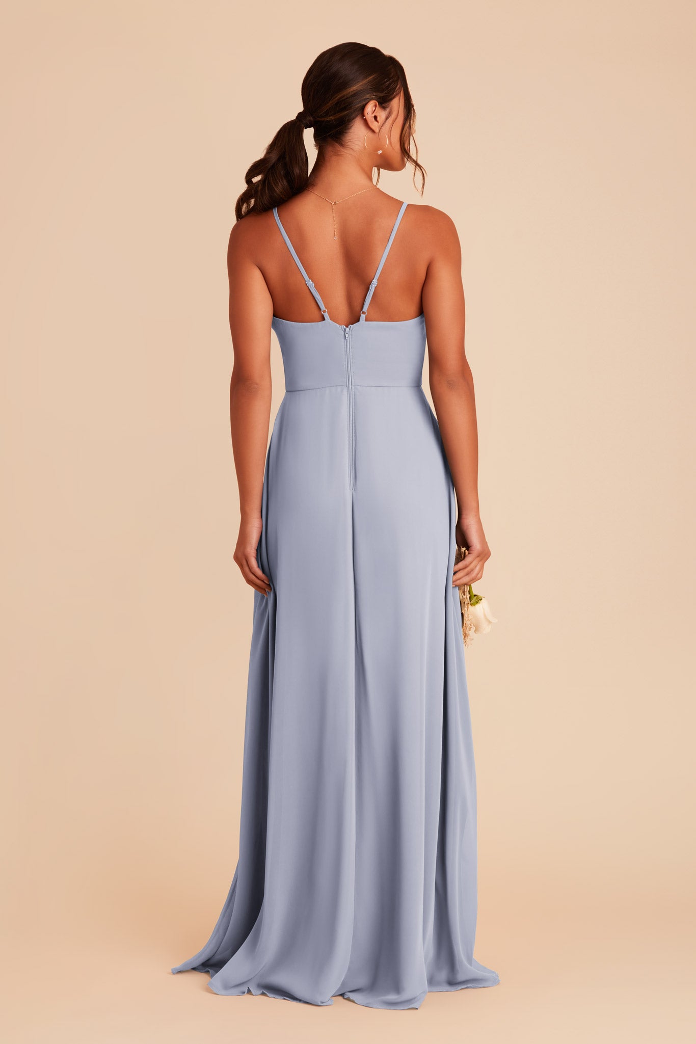 Dusty Blue Theresa Chiffon Dress by Birdy Grey