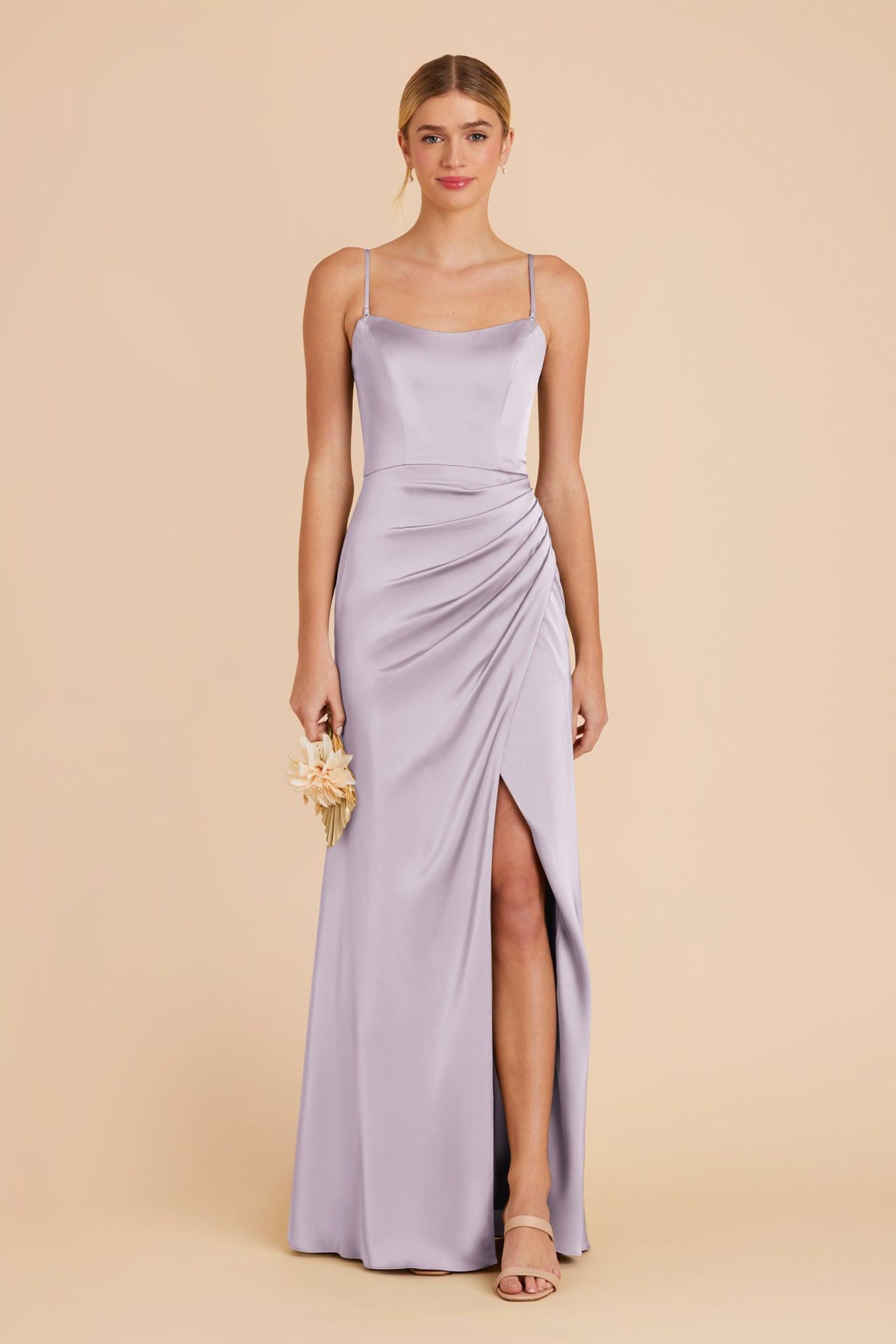 Dusty Lilac Anne Matte Satin Dress by Birdy Grey