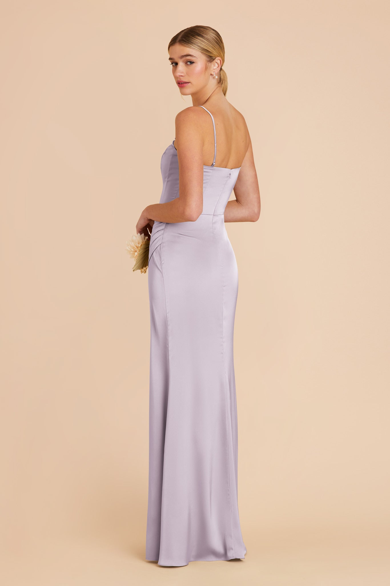 Dusty Lilac Anne Matte Satin Dress by Birdy Grey