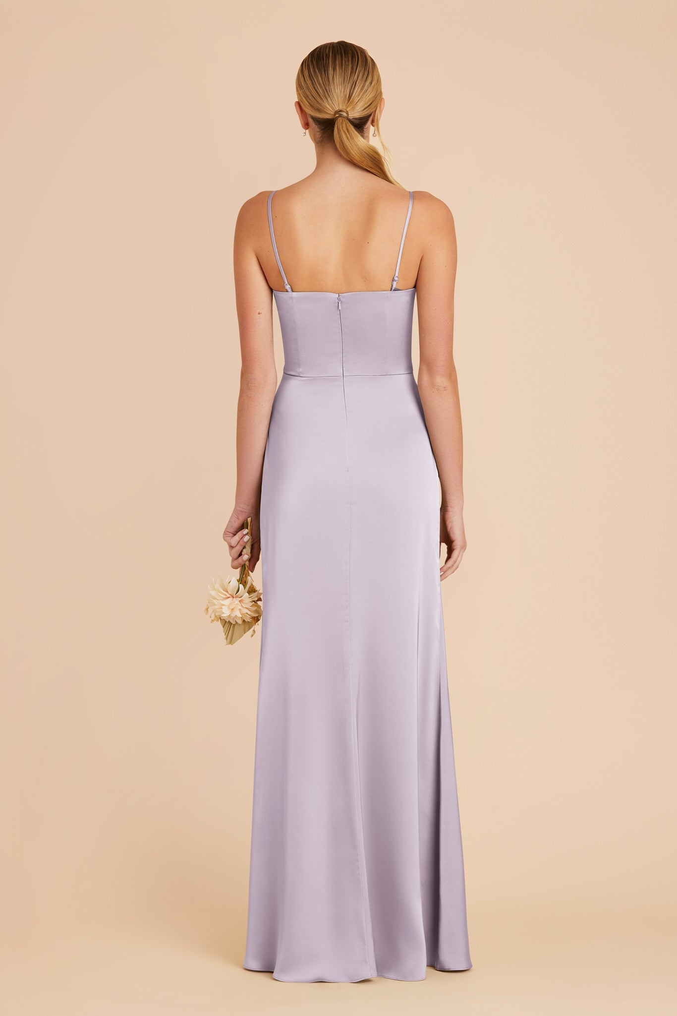 Dusty Lilac Anne Matte Satin Dress by Birdy Grey