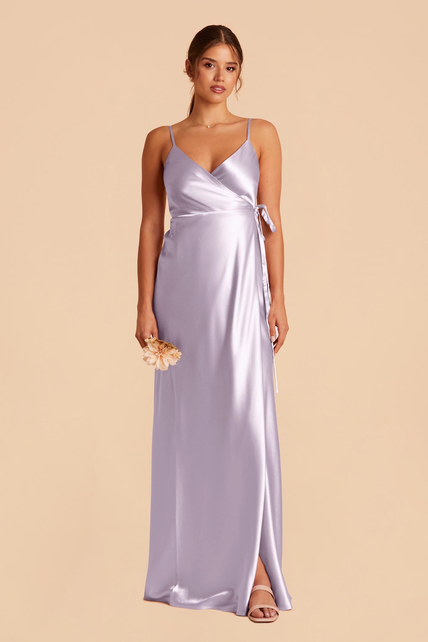 Dusty Lilac Cindy Satin Dress by Birdy Grey