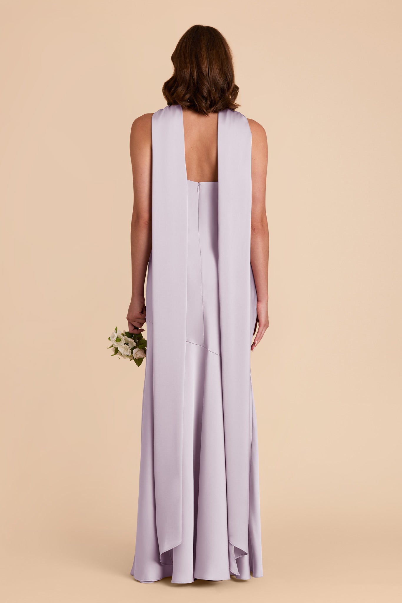 Dusty Lilac Eileen Matte Satin Dress by Birdy Grey