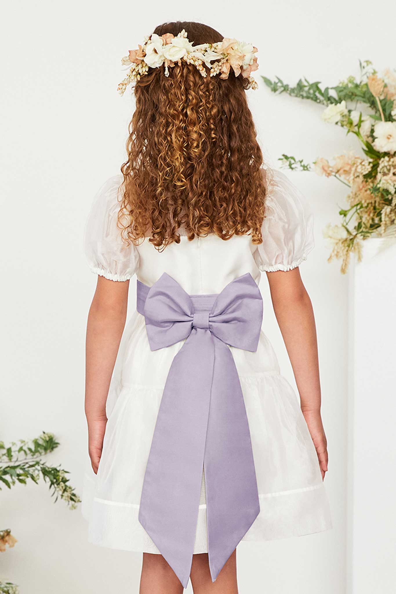 Dusty Lilac Liz Flower Girl Sash by Birdy Grey