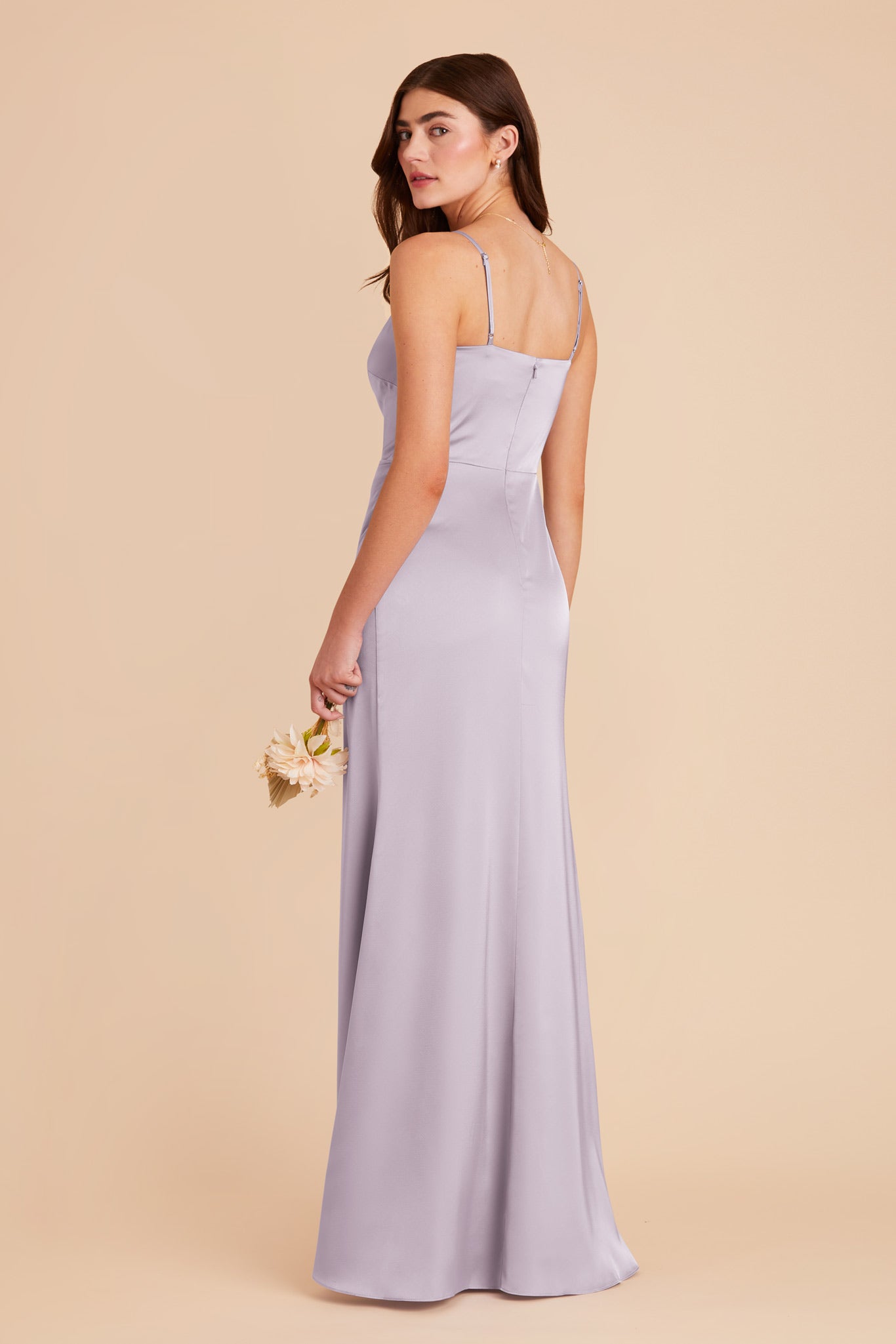 Dusty Lilac Jennifer Matte Satin Dress by Birdy Grey