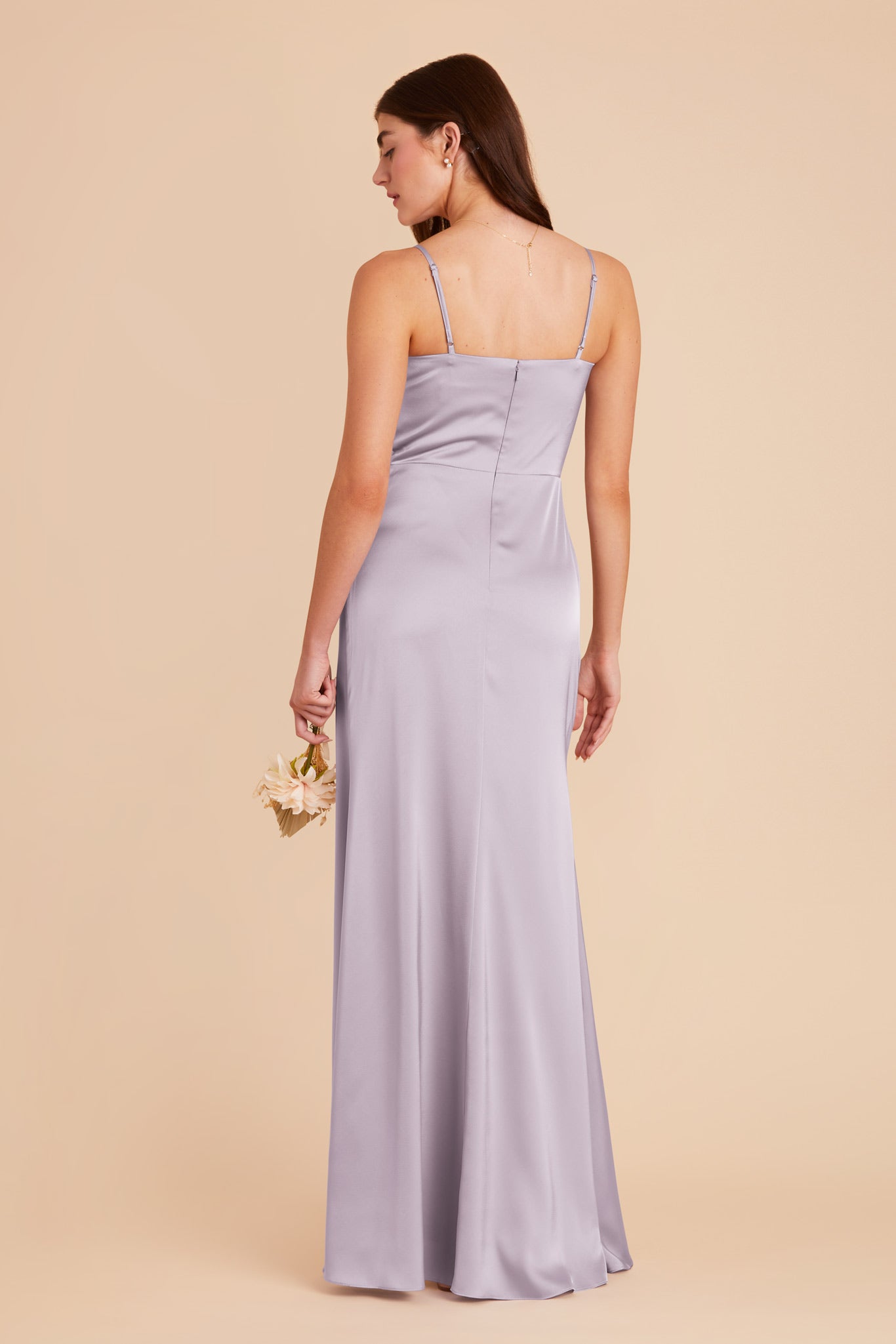 Dusty Lilac Jennifer Matte Satin Dress by Birdy Grey