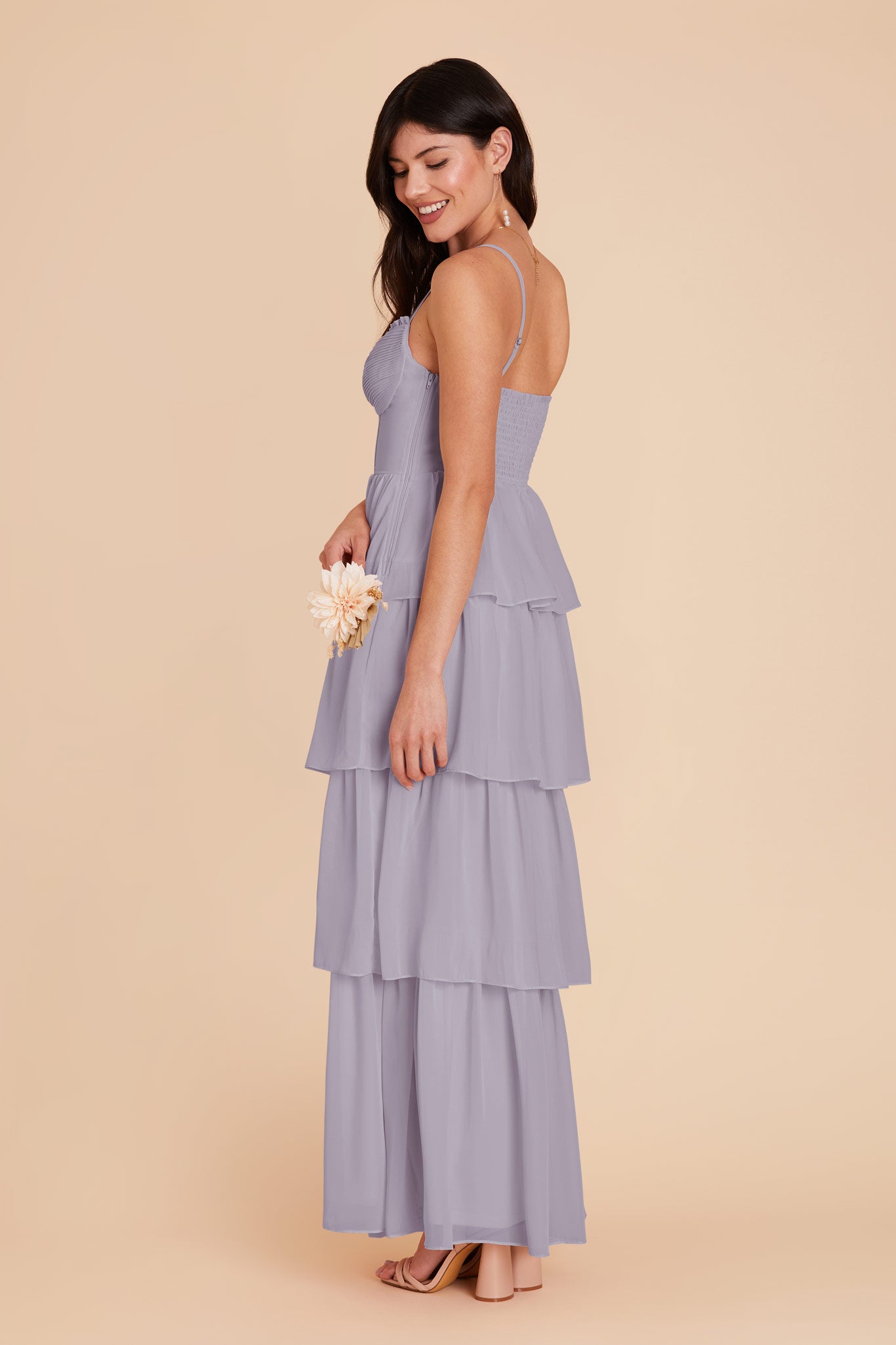 Dusty Lilac Lola Chiffon Dress by Birdy Grey