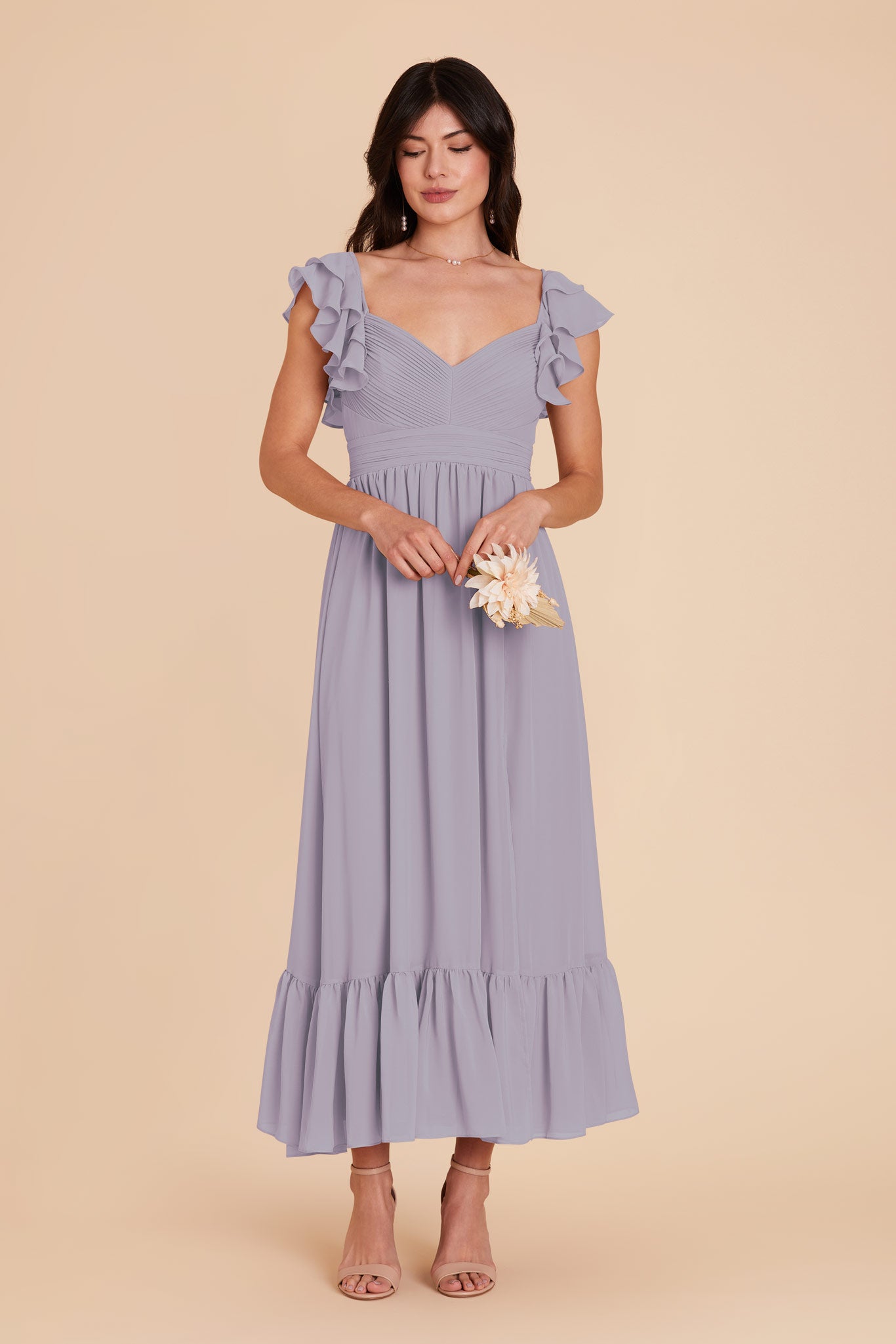 Dusty Lilac Michelle Chiffon Dress by Birdy Grey