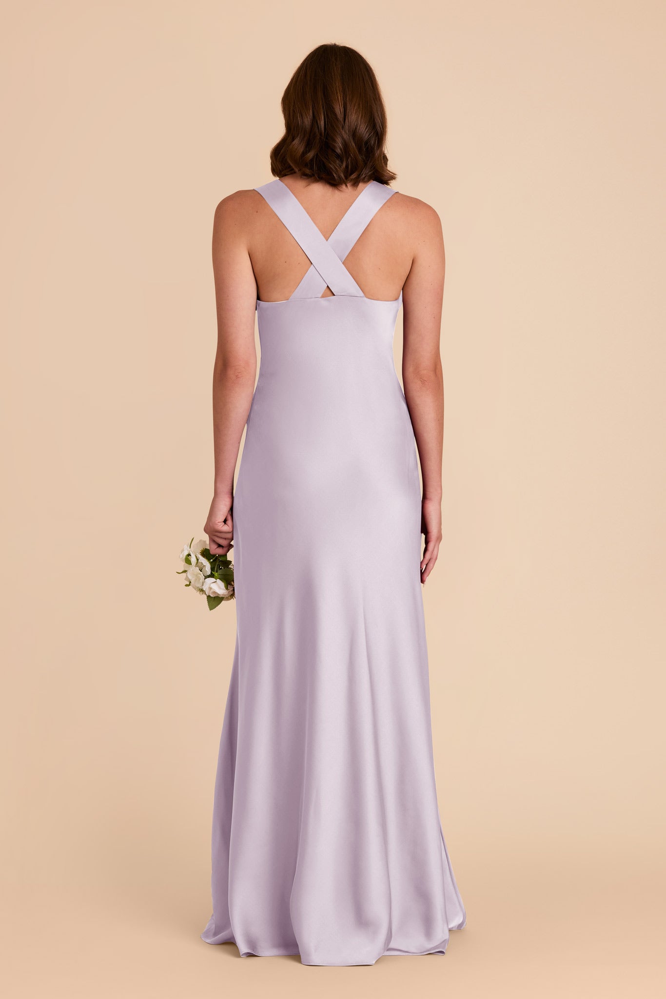 Dusty Lilac Veronica Matte Satin Dress by Birdy Grey