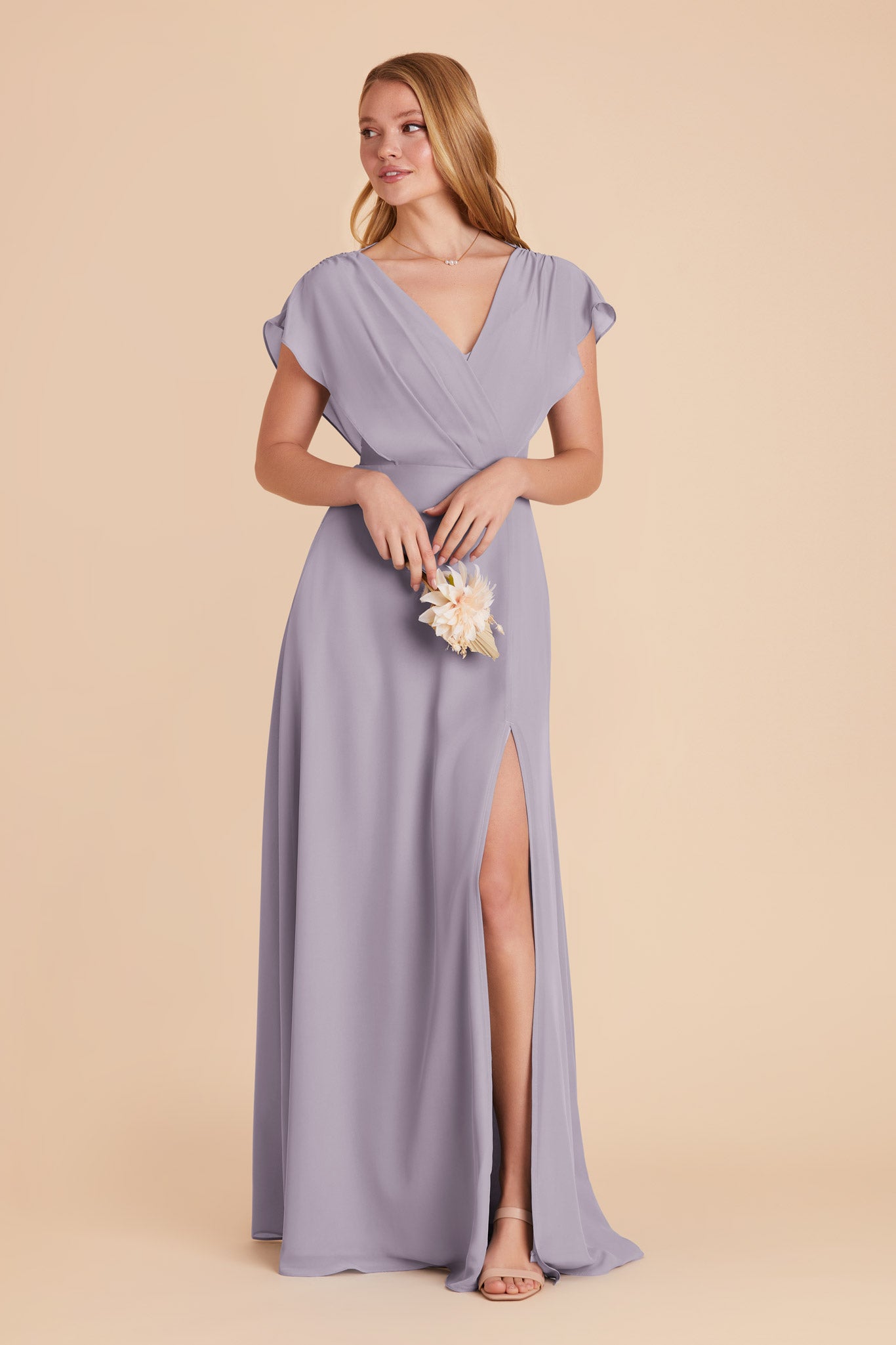 Lilac hot sale chiffon dress