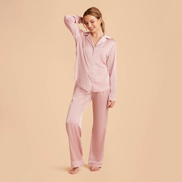 Jonny Satin Pajama Set - Ivory