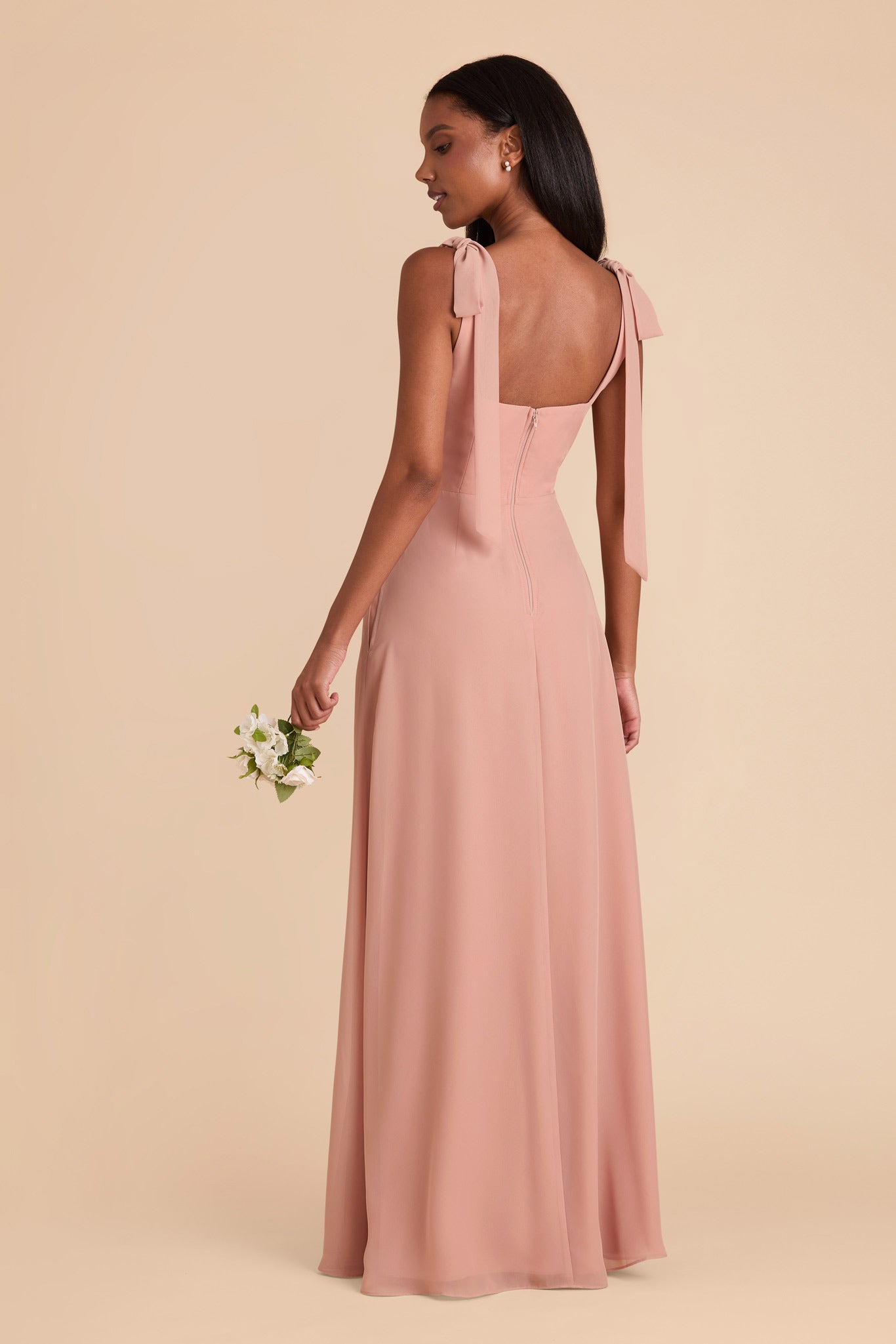 Dusty Rose Alex Convertible Chiffon Dress by Birdy Grey