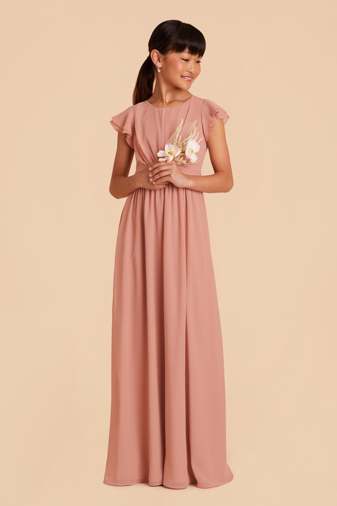 dusty rose junior bridesmaid dresses