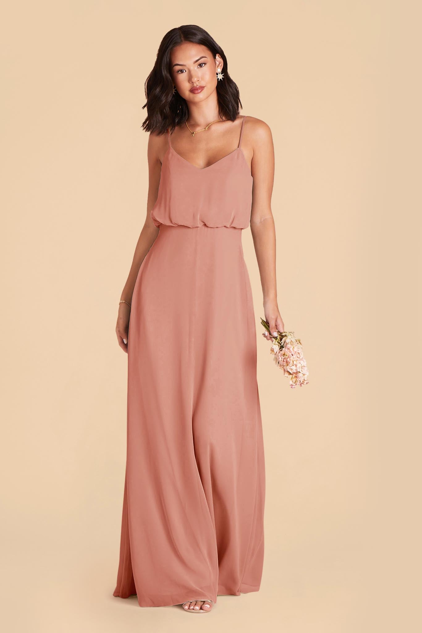 Dusty rose cheap color gown