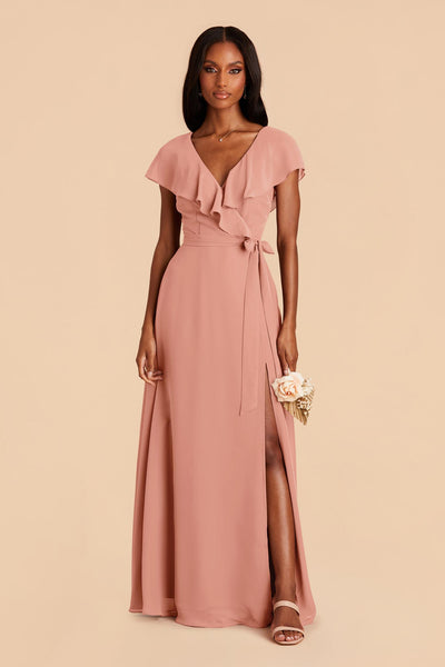 Dusty Rose Jackson Chiffon Dress by Birdy Grey