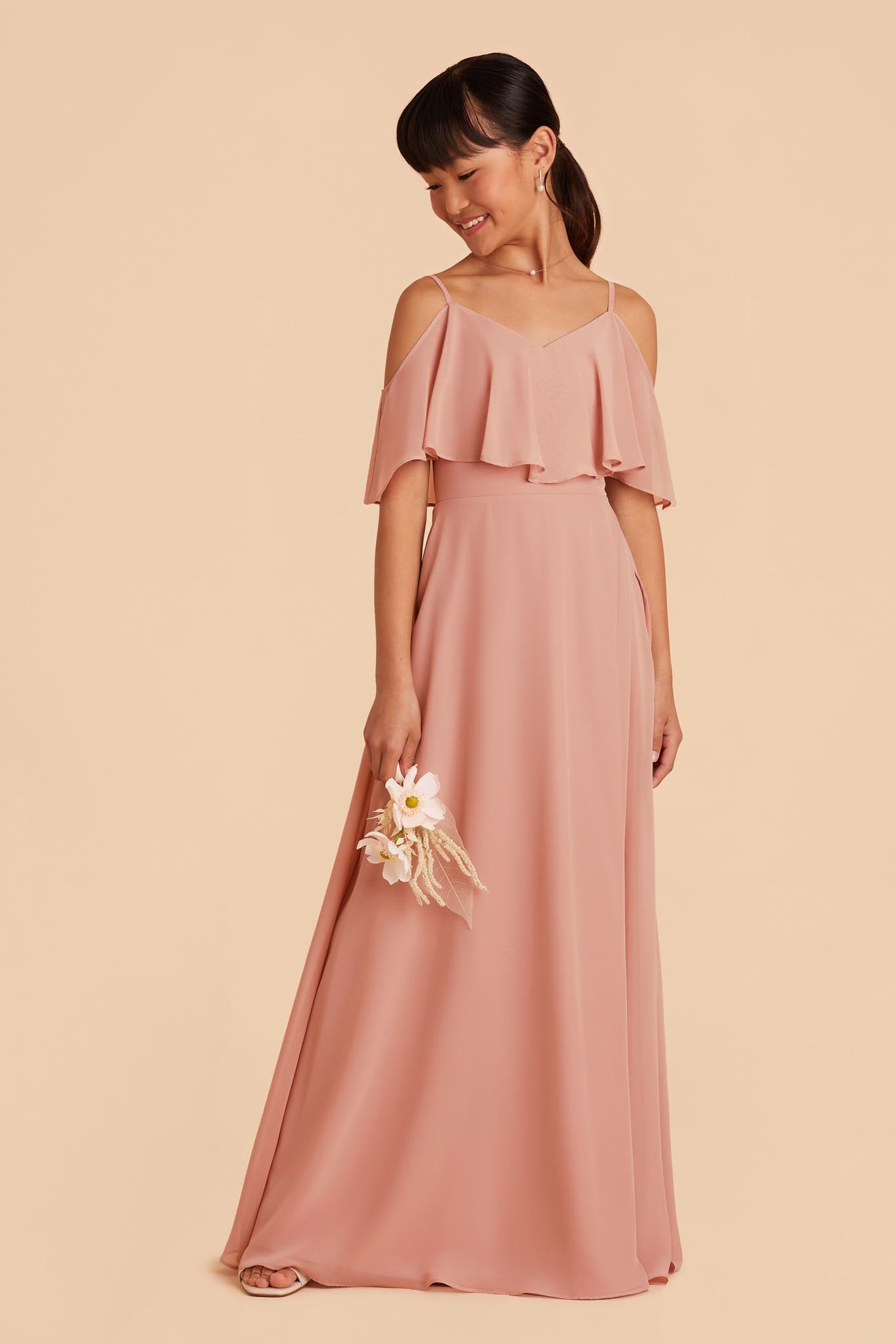 Junior bridesmaid shop dresses dusty rose