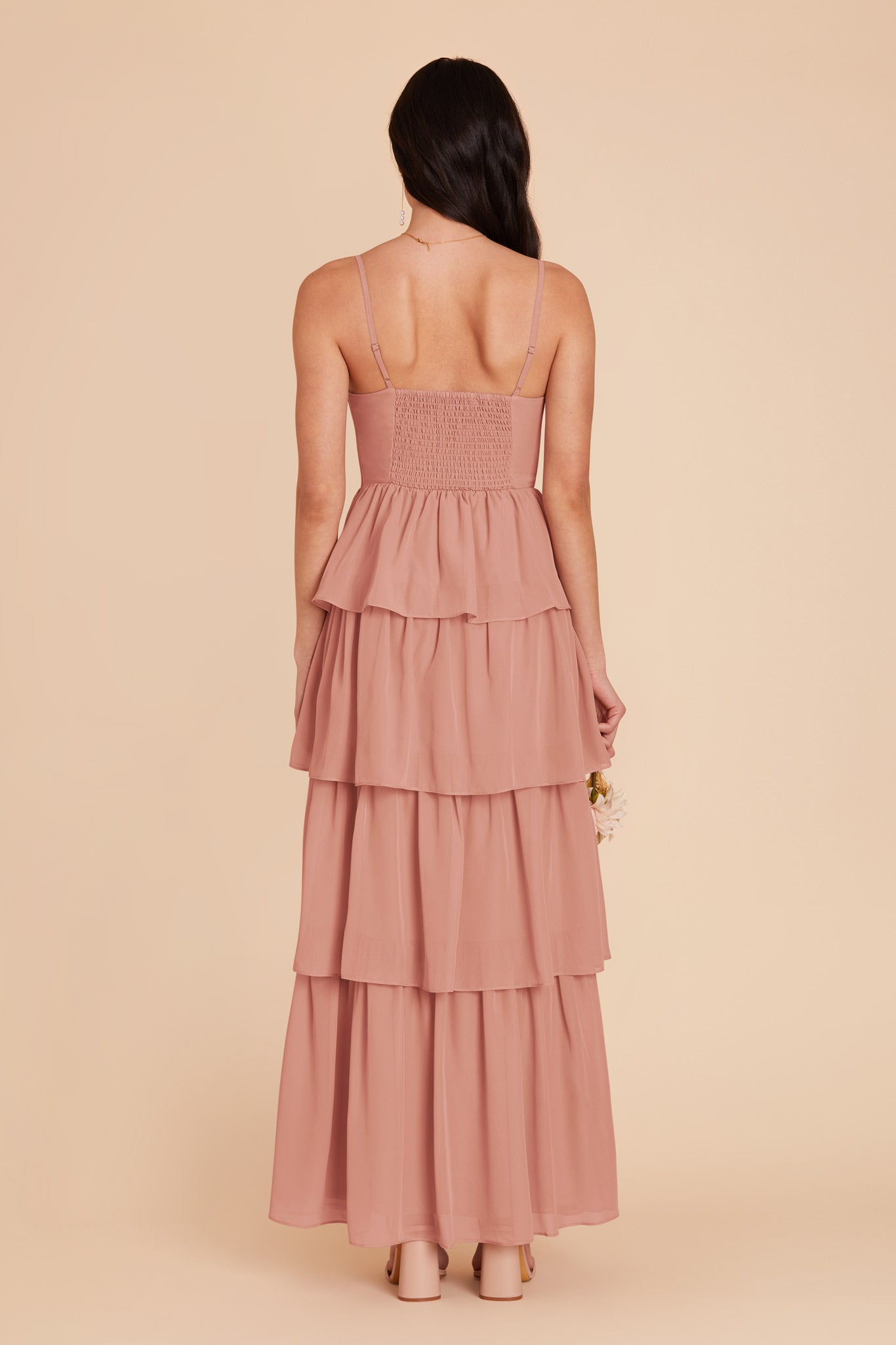  Dusty Rose Lola Chiffon Dress by Birdy Grey