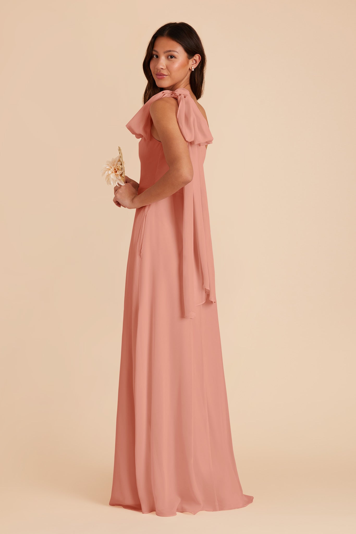 Dusty Rose Melissa Chiffon Dress by Birdy Grey