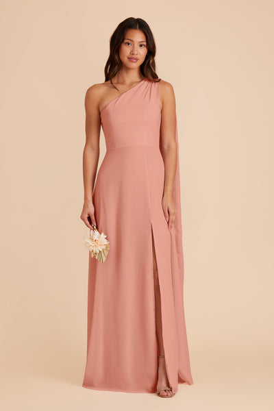 Dusty Rose Melissa Chiffon Dress by Birdy Grey