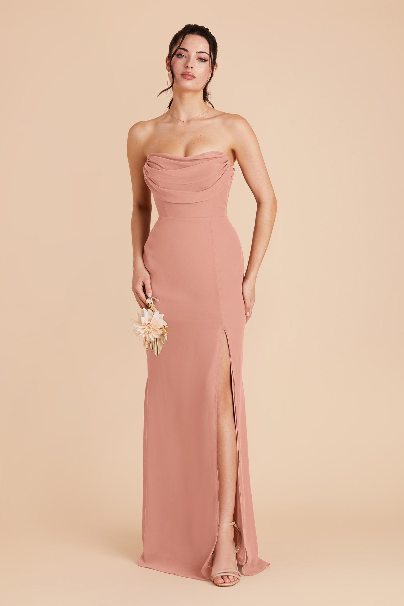 Dusty Rose Mira Convertible Dress by Birdy Grey