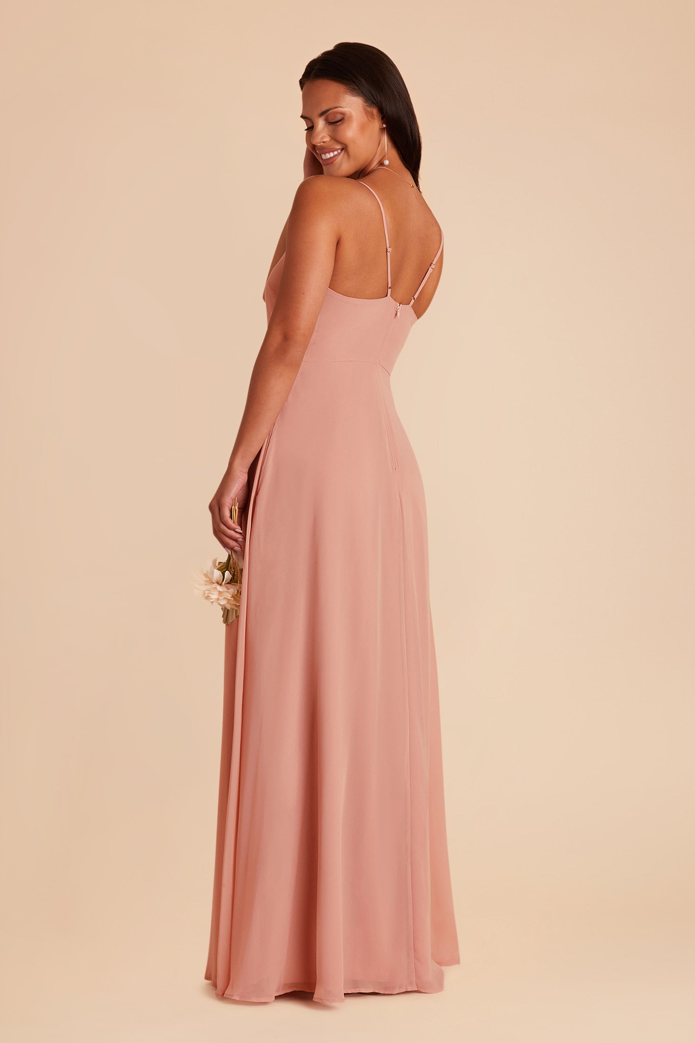 Dusty Rose Theresa Chiffon Dress by Birdy Grey