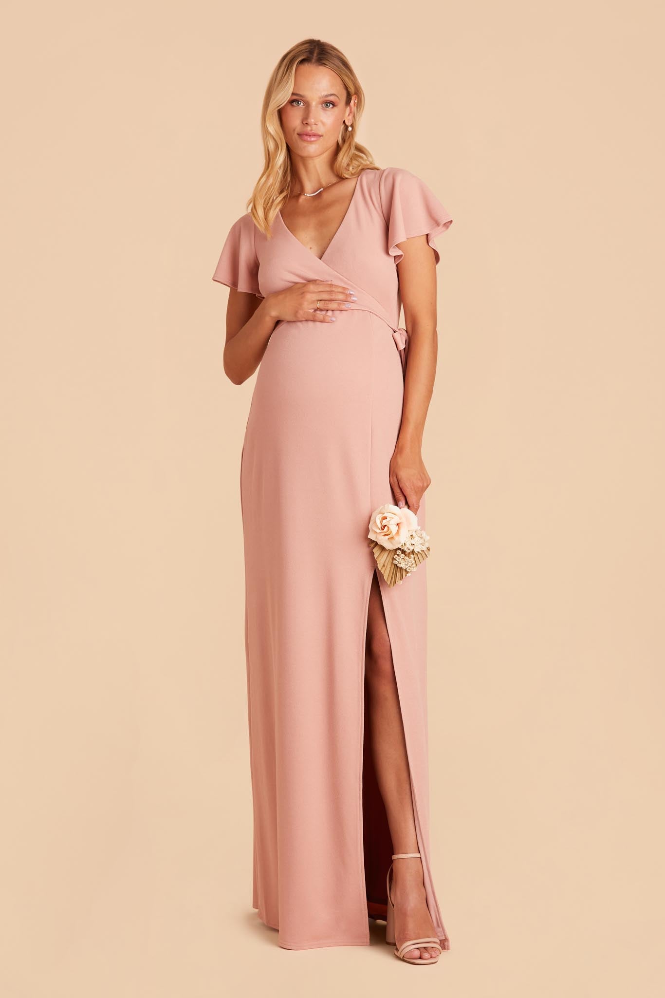 Dusty rose maternity sales bridesmaid dress