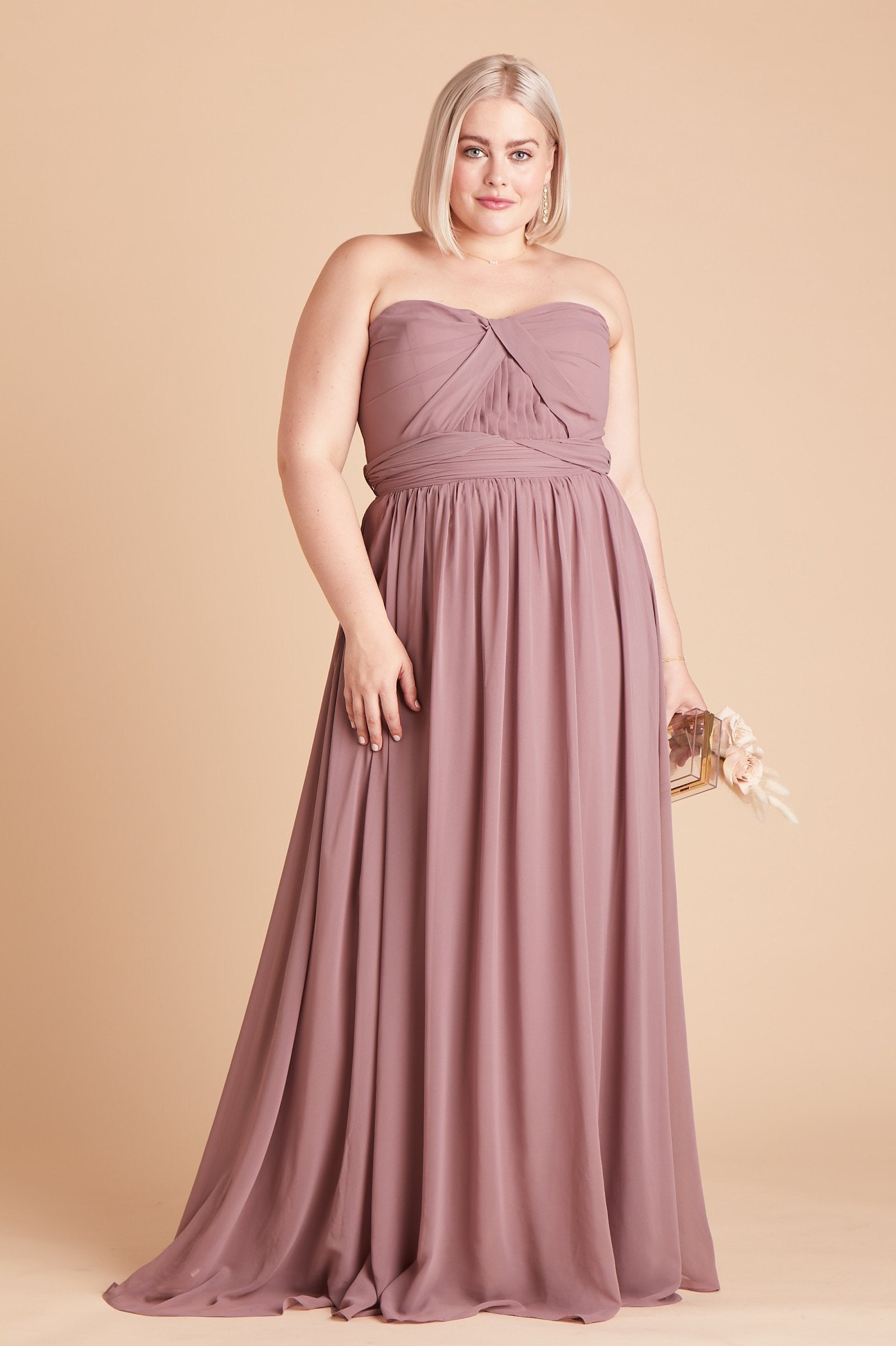 Dark Mauve Grace Convertible Dress by Birdy Grey