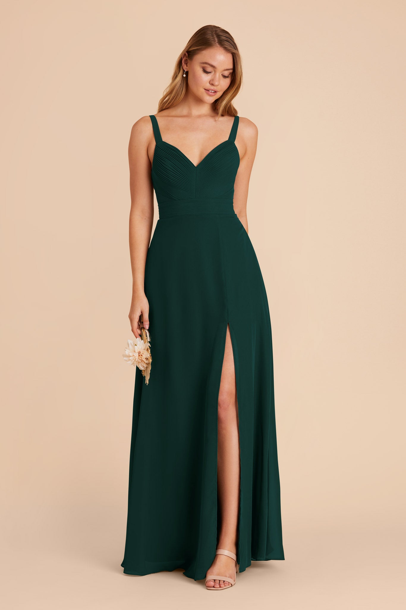 Emerald Deborah Chiffon Dress by Birdy Grey