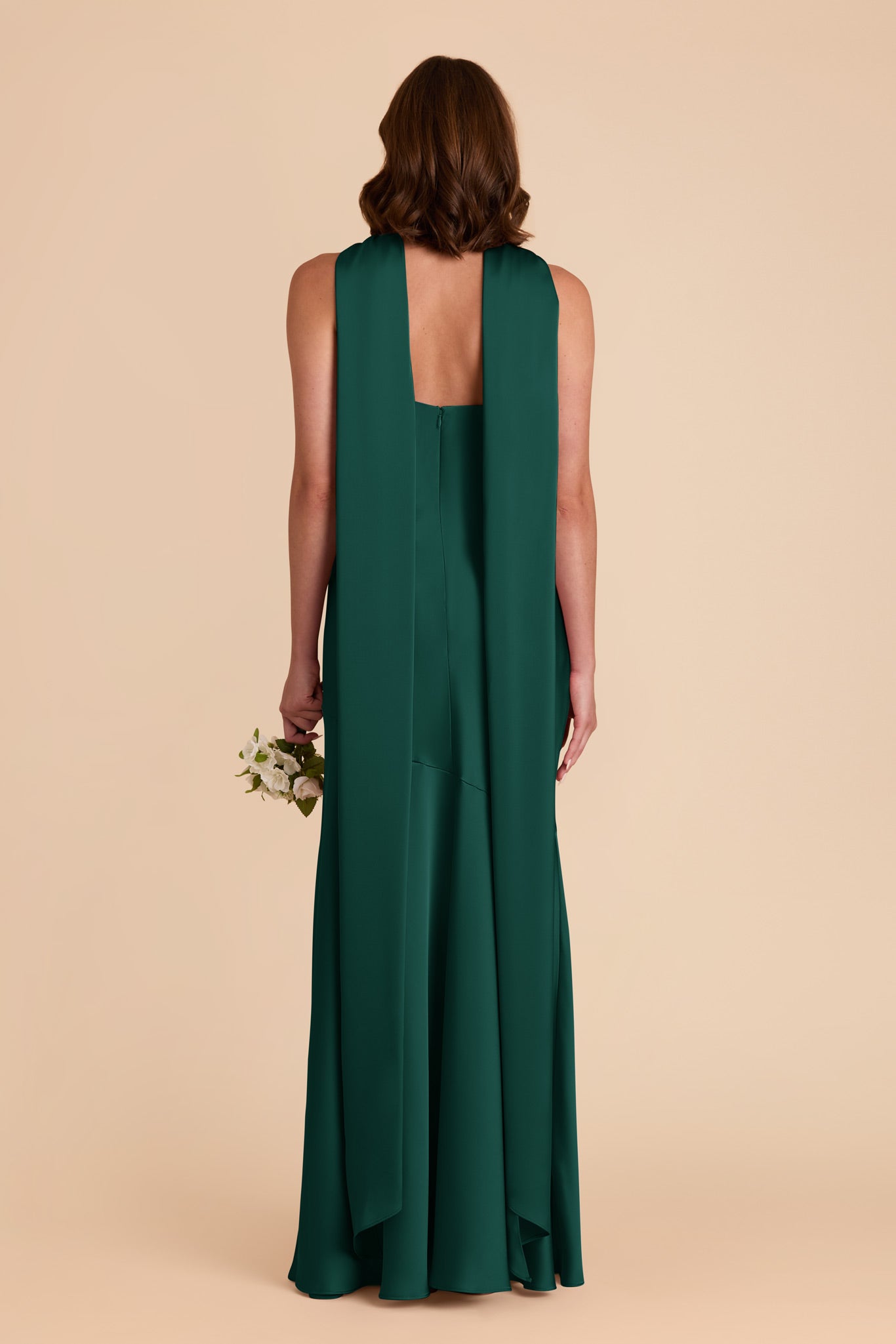 Emerald Eileen Matte Satin Dress by Birdy Grey